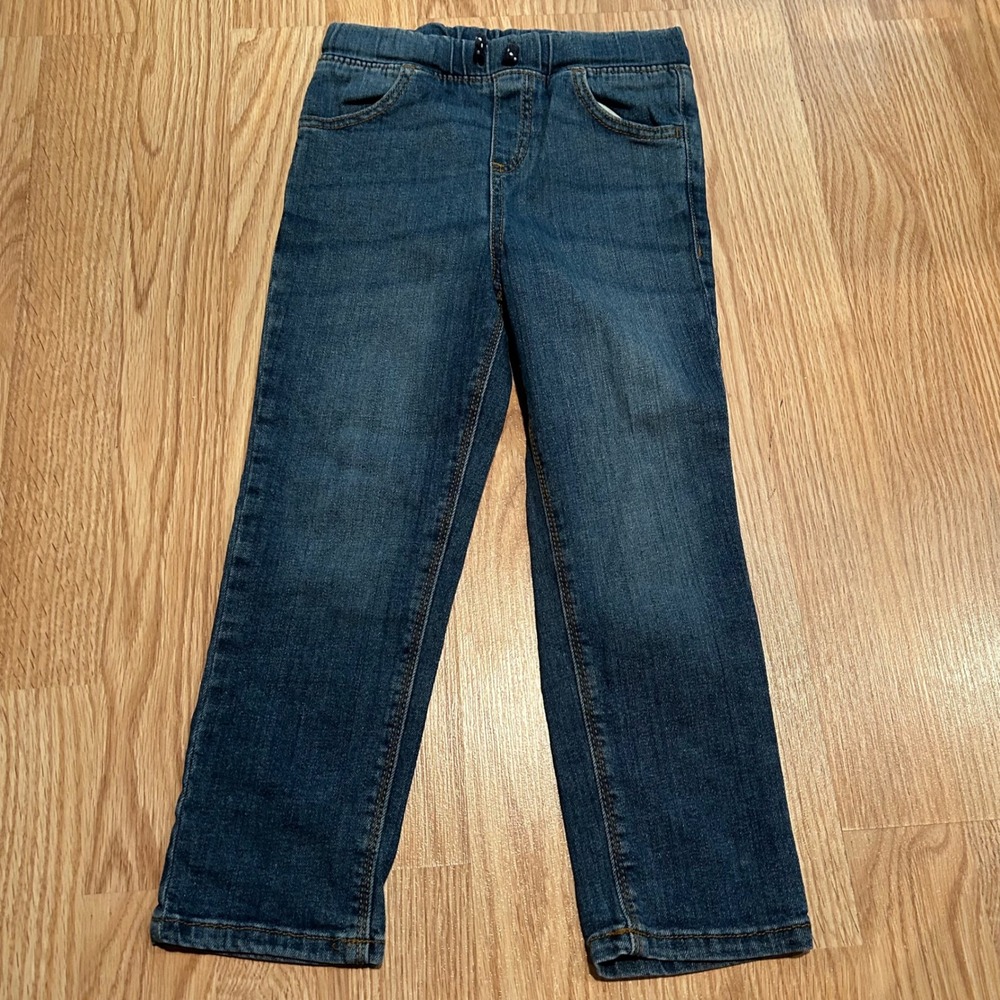 Jumping Beans Toddler Boys Girls 5T Medium Wash Pull‎ On Denim Jeans Elastic